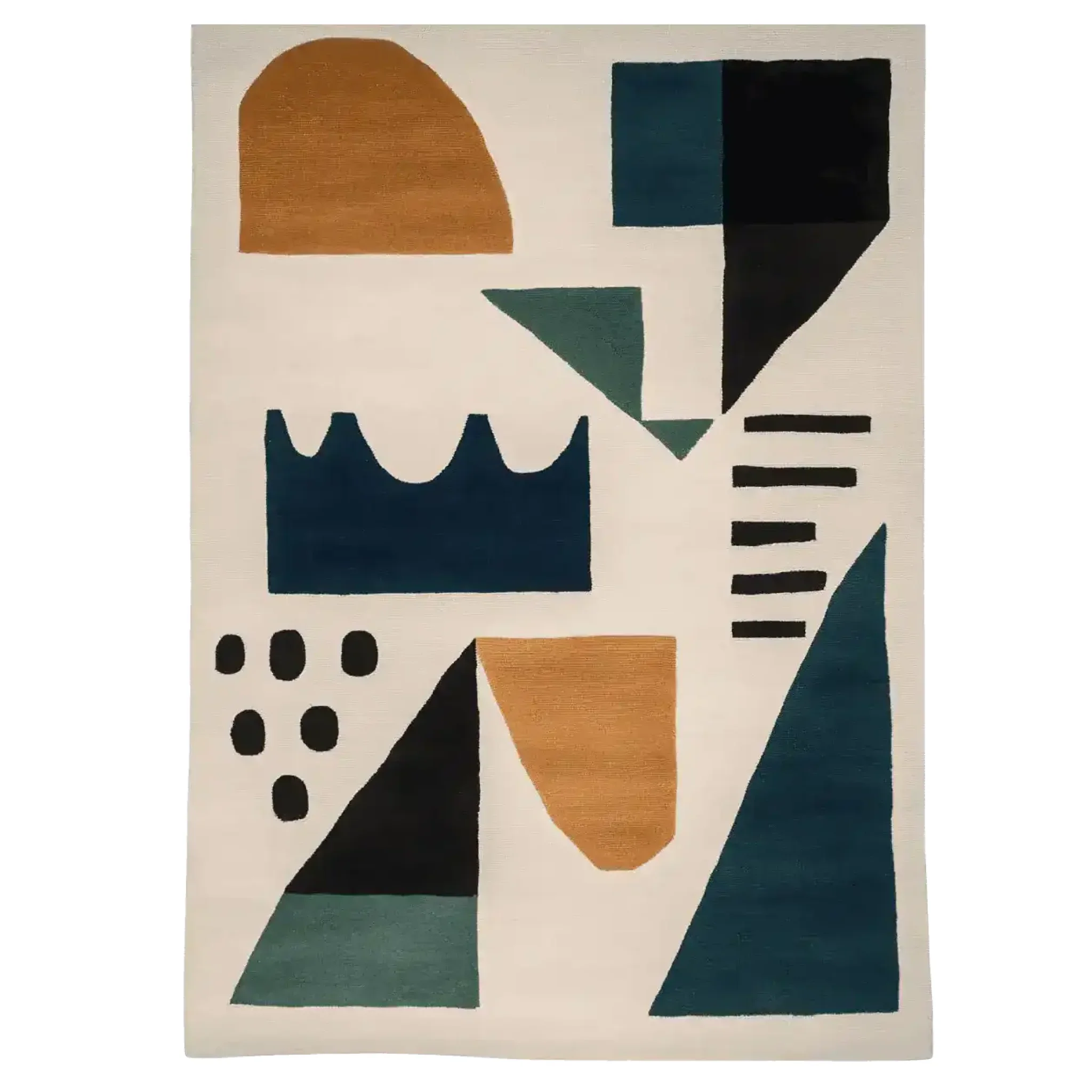 Color Block Code Hand Tufted Rug