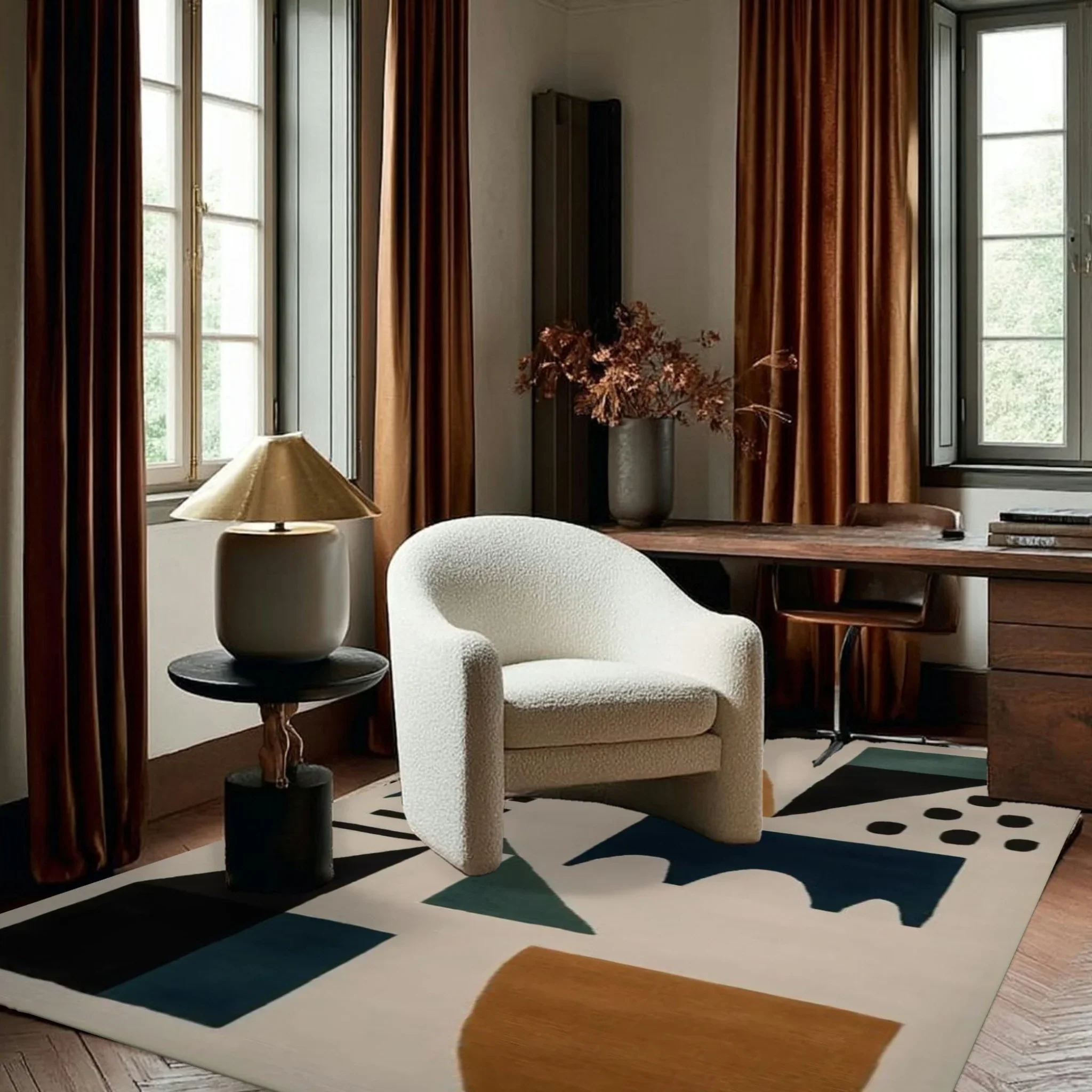 Color Block Code Hand Tufted Rug - Image 4