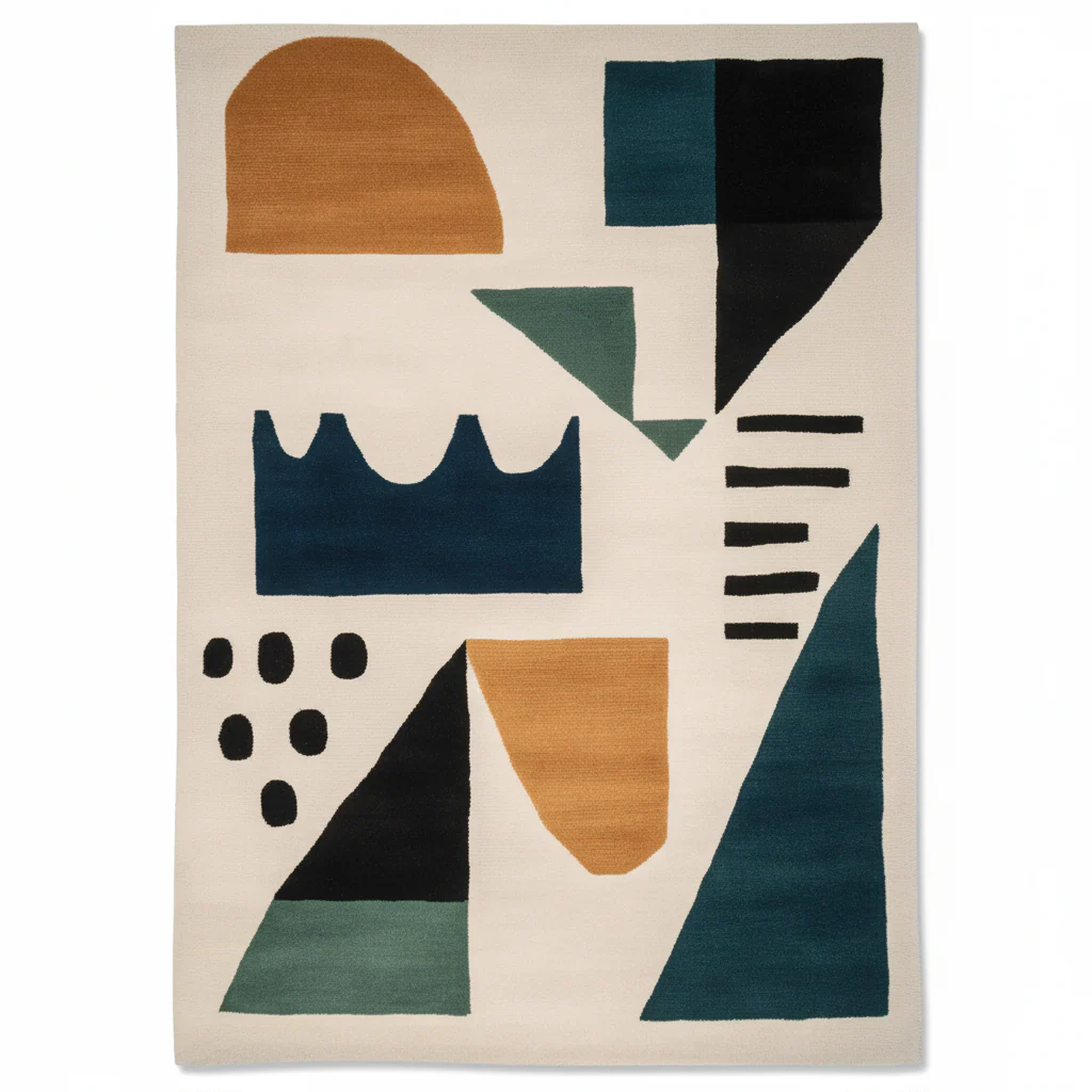 Color Block Code Hand Tufted Rug - Image 8