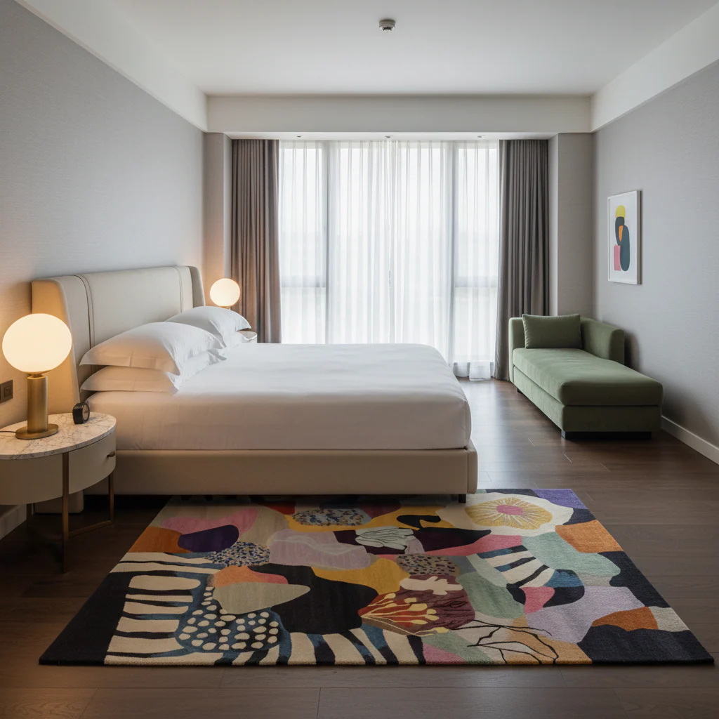 Color Bloom Chaos Hand Tufted Rug - Image 3