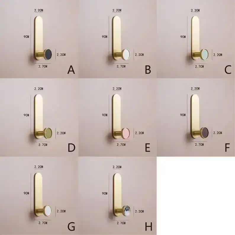 Colored Shell Brass Wall Organizer - Image 3