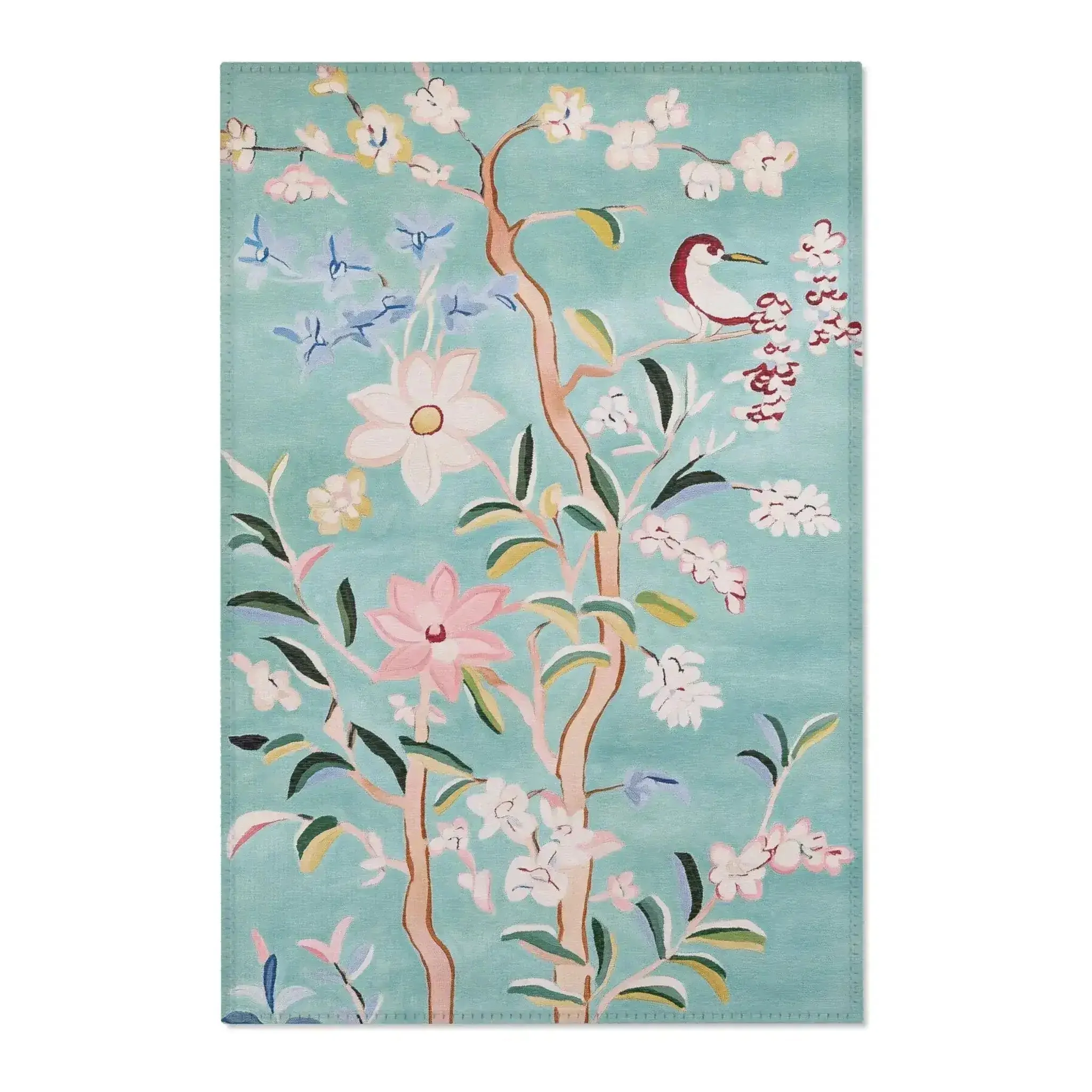 Colorful Birds & Blossoms Accent Rug - Image 2