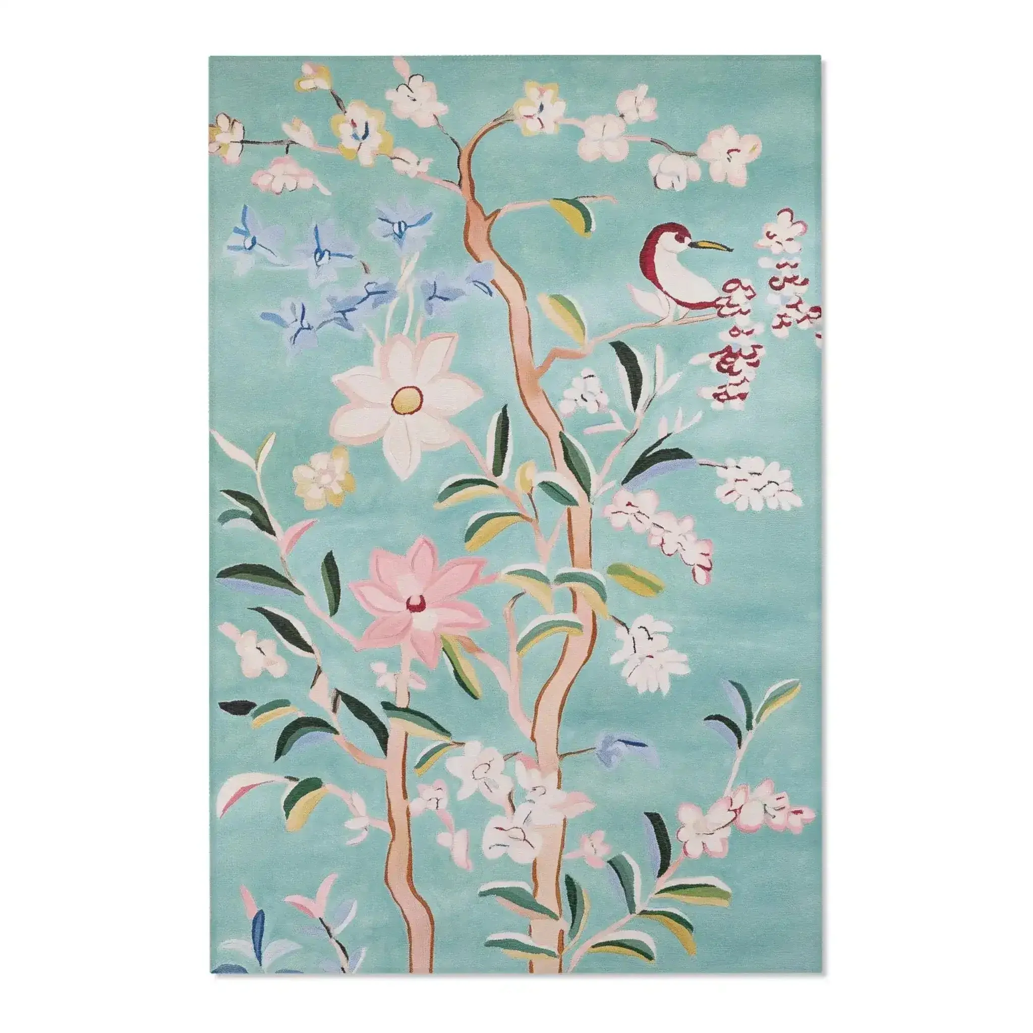 Colorful Birds & Blossoms Accent Rug - Image 3