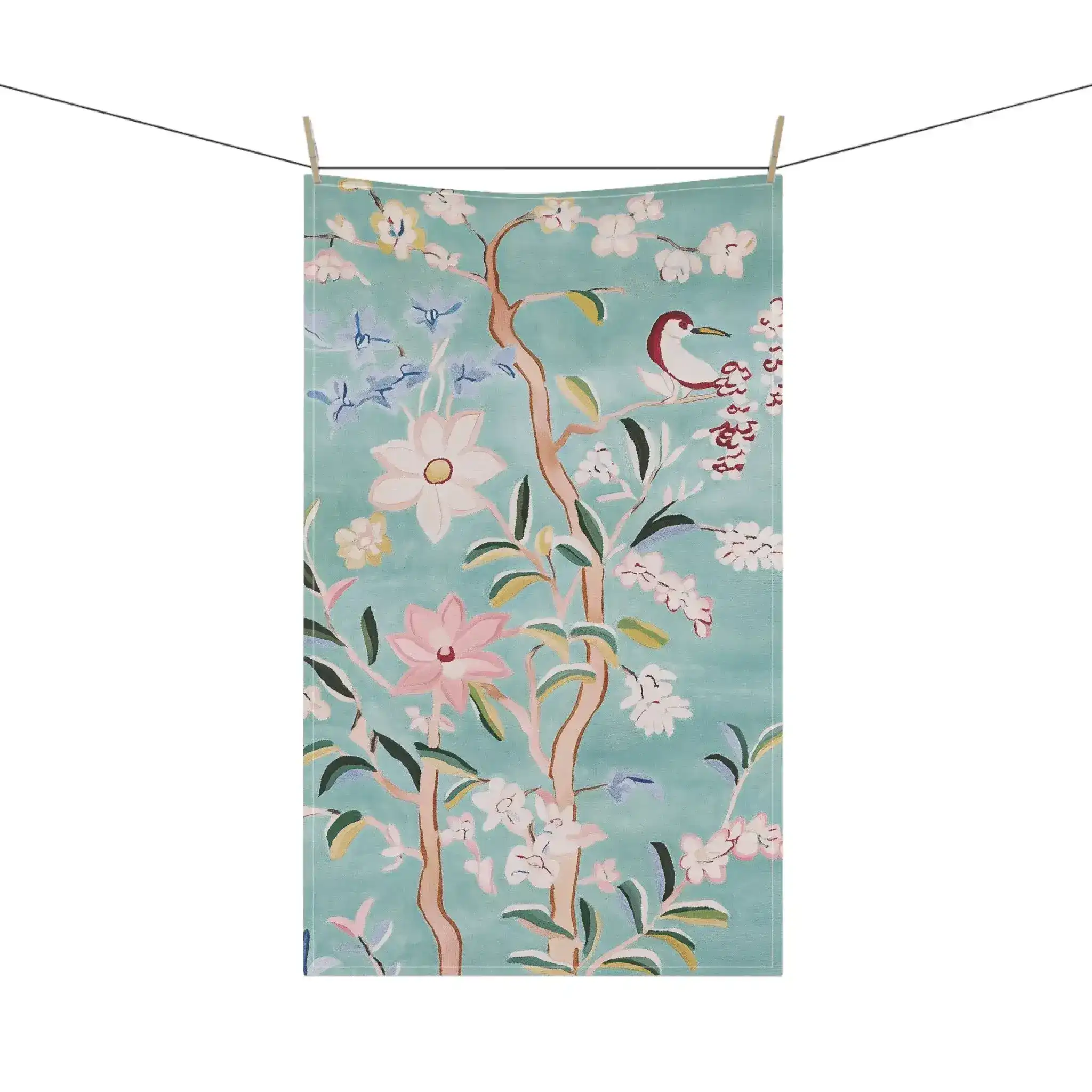 Colorful Birds & Blossoms Kitchen Towel - Image 4
