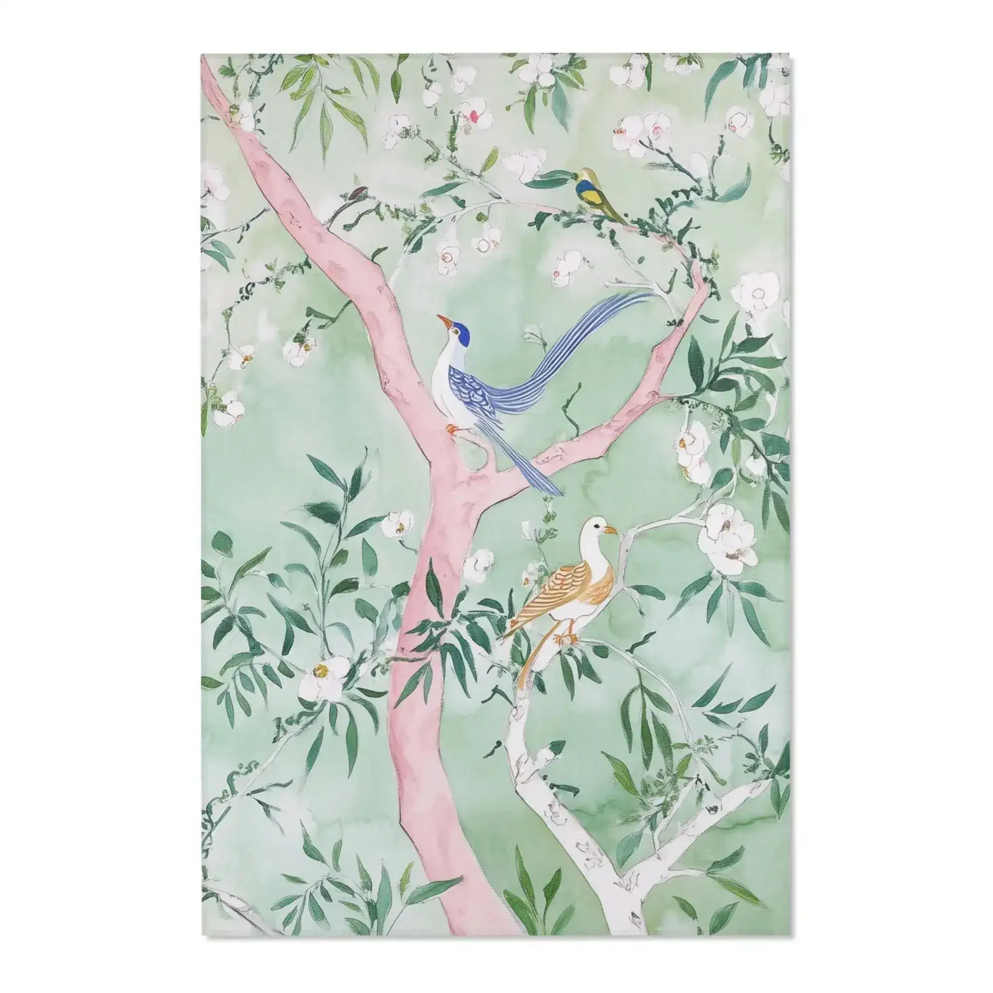 Colorful Birds on Floral Branches Accent Rug - Image 3
