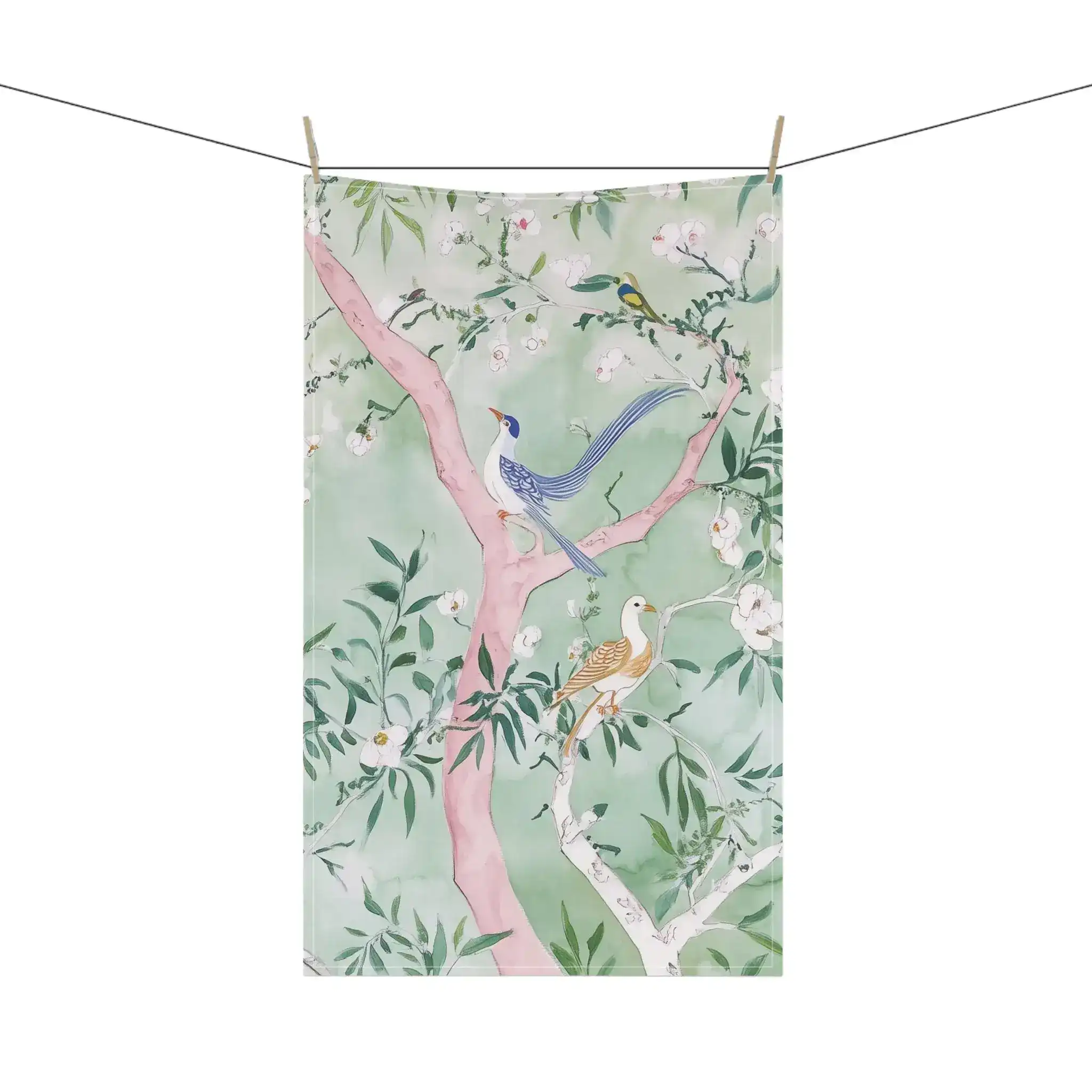 Colorful Birds on Floral Branches Kitchen Towel - Image 4