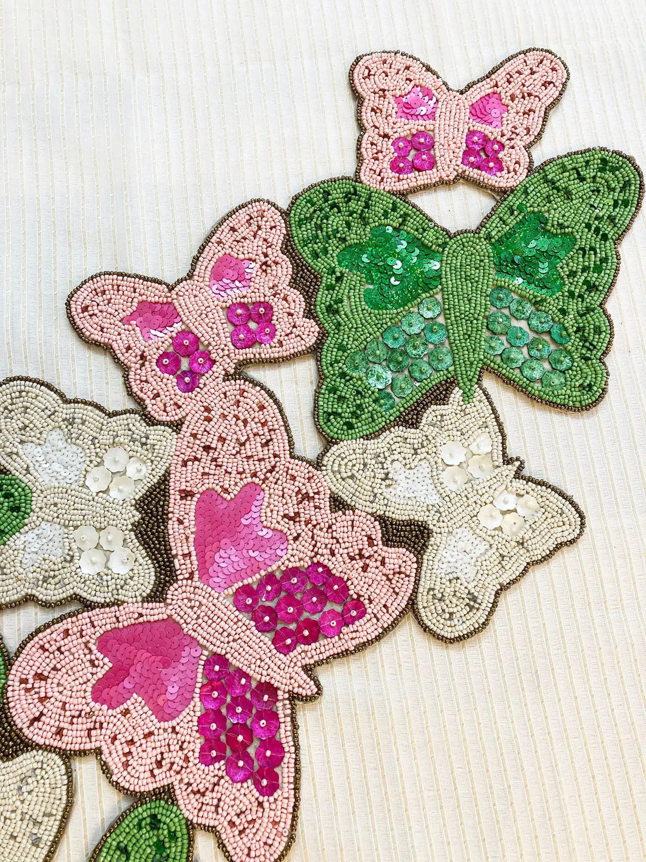 Colorful Butterflies Beaded Table Runner - Image 2