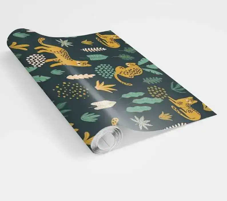 Colorful Fox and Ferns Illustrated Jungle Wallpaper - Image 5
