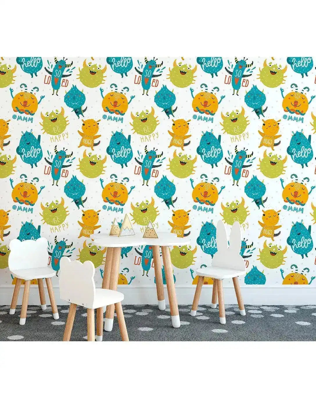 Colorful Lovely Monsters Removable Wallpaper - Image 3