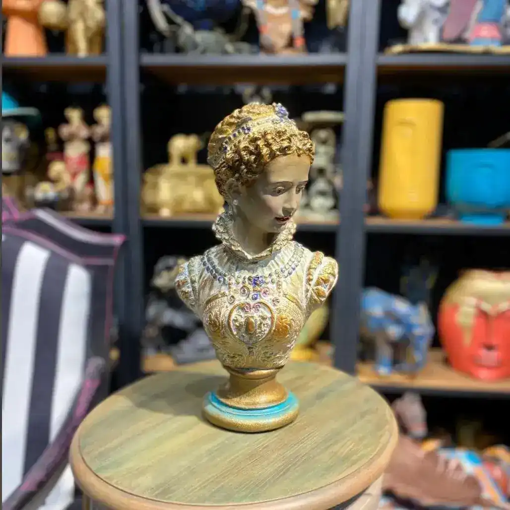 Colorful Queen of France Maria Antoniette Sculpture - Image 6