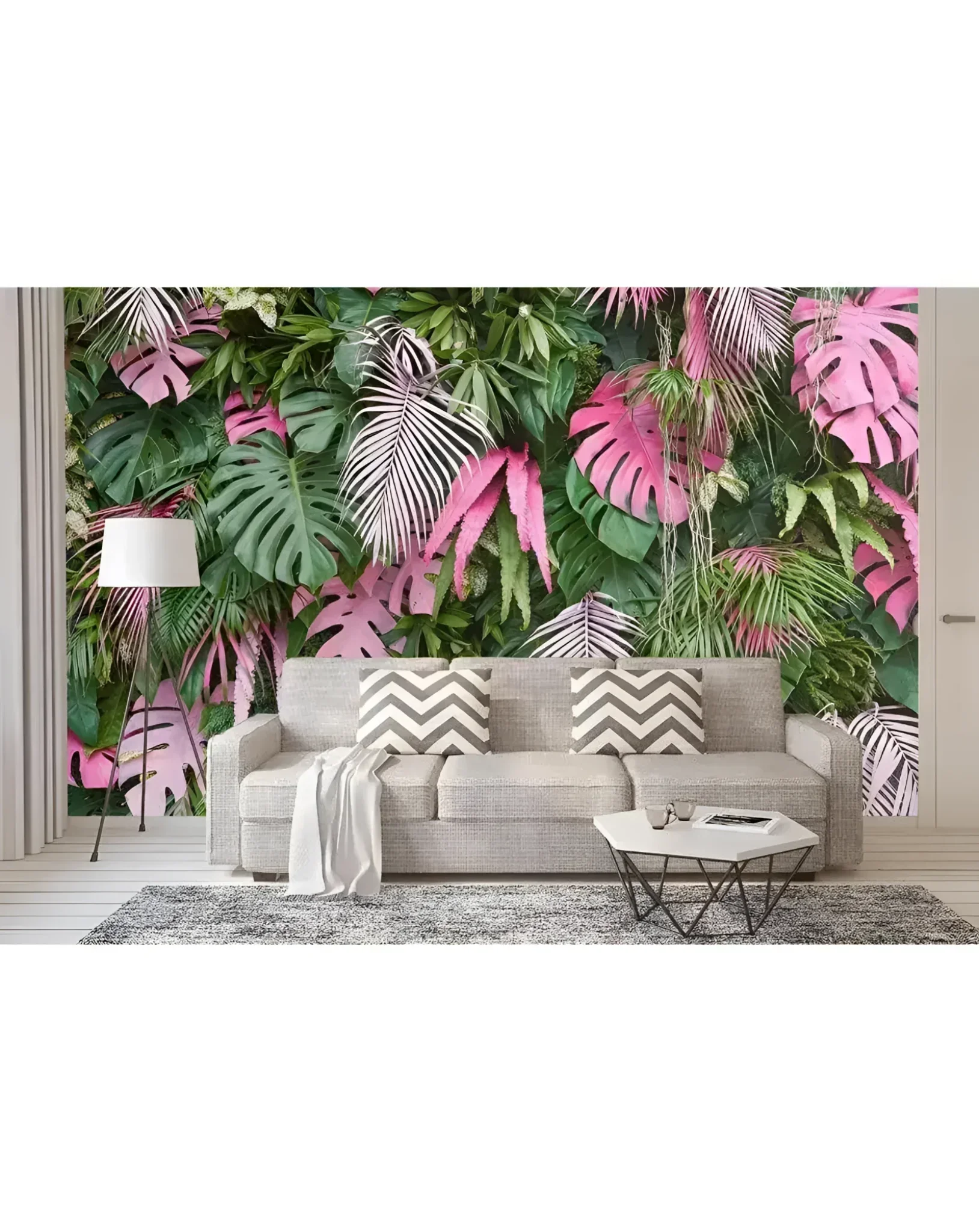 Colorful Tropical Palm Leaves Wall Mural - Image 6