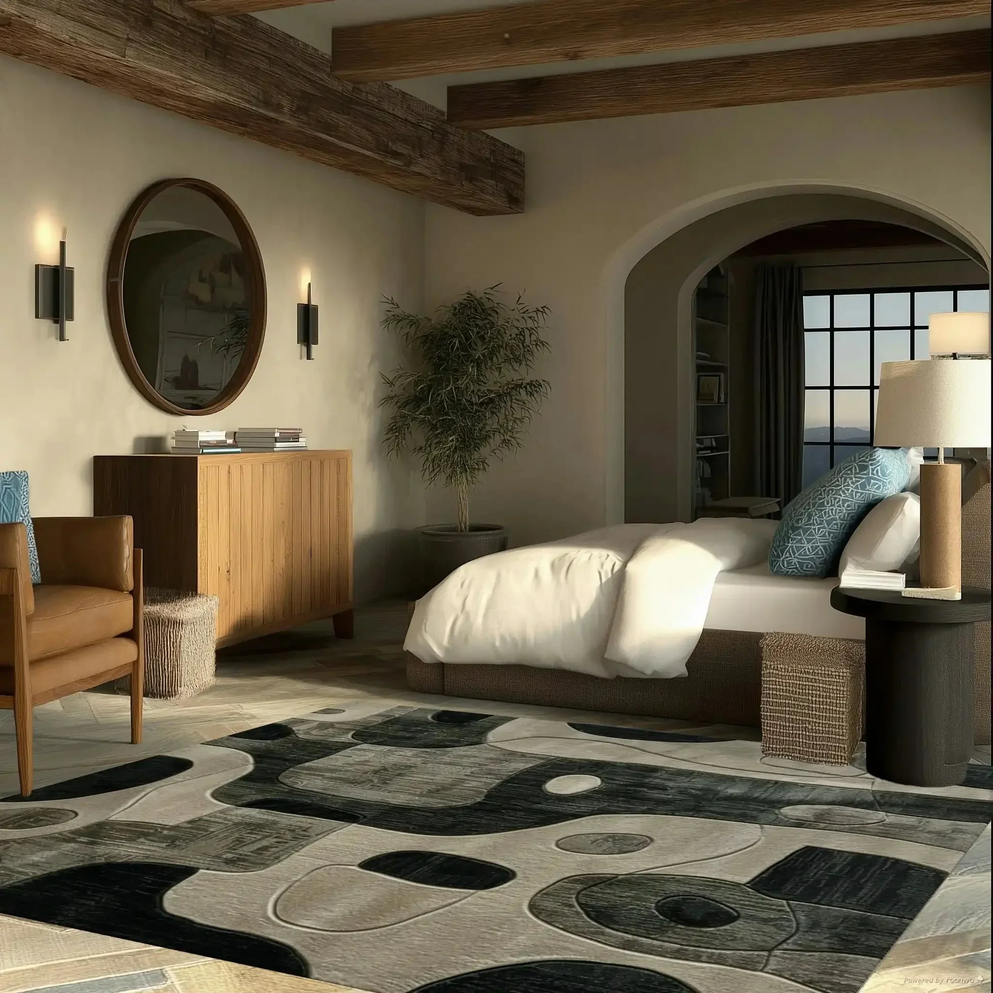Contemporary Charcoal Hand Tufted Rug - Image 3