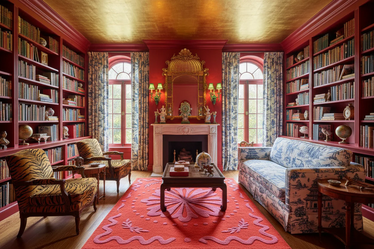 Coral Bloom Medallion Hand Tufted Rug - Image 3