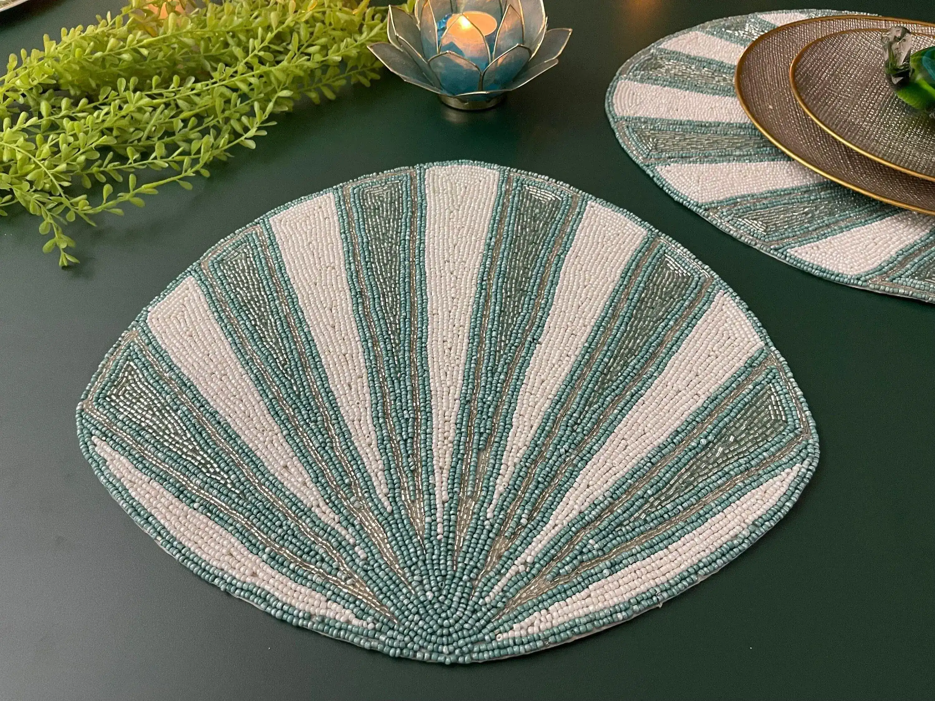Coral Reef Beaded Placemat - Set of 4 - Image 8
