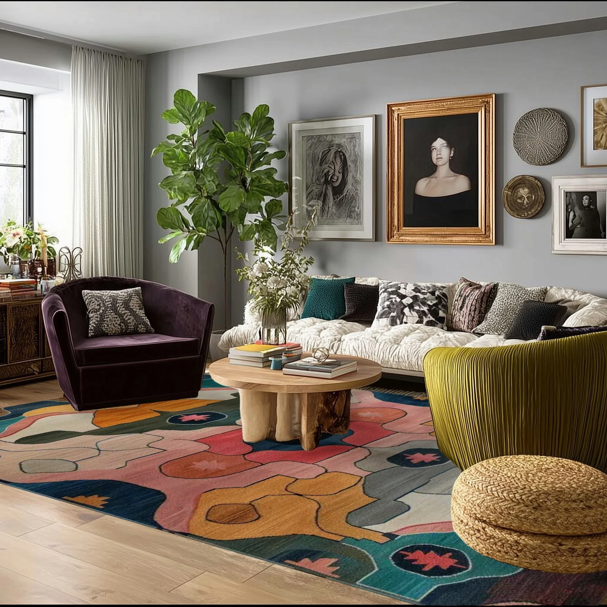 Cosmic Tides Hand Tufted Rug - Image 5