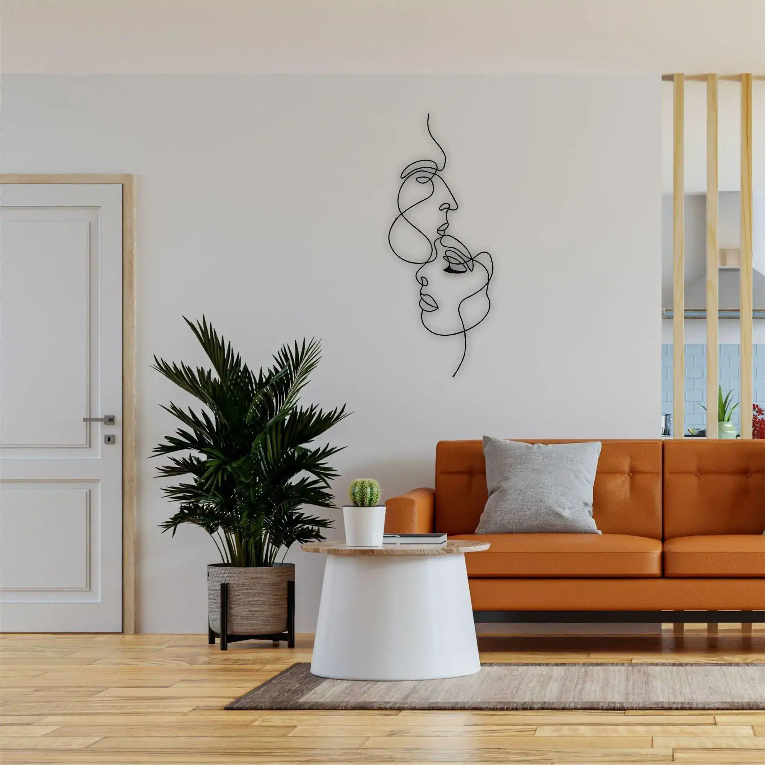 Couple Face To Face Metal Wall Art - Image 2