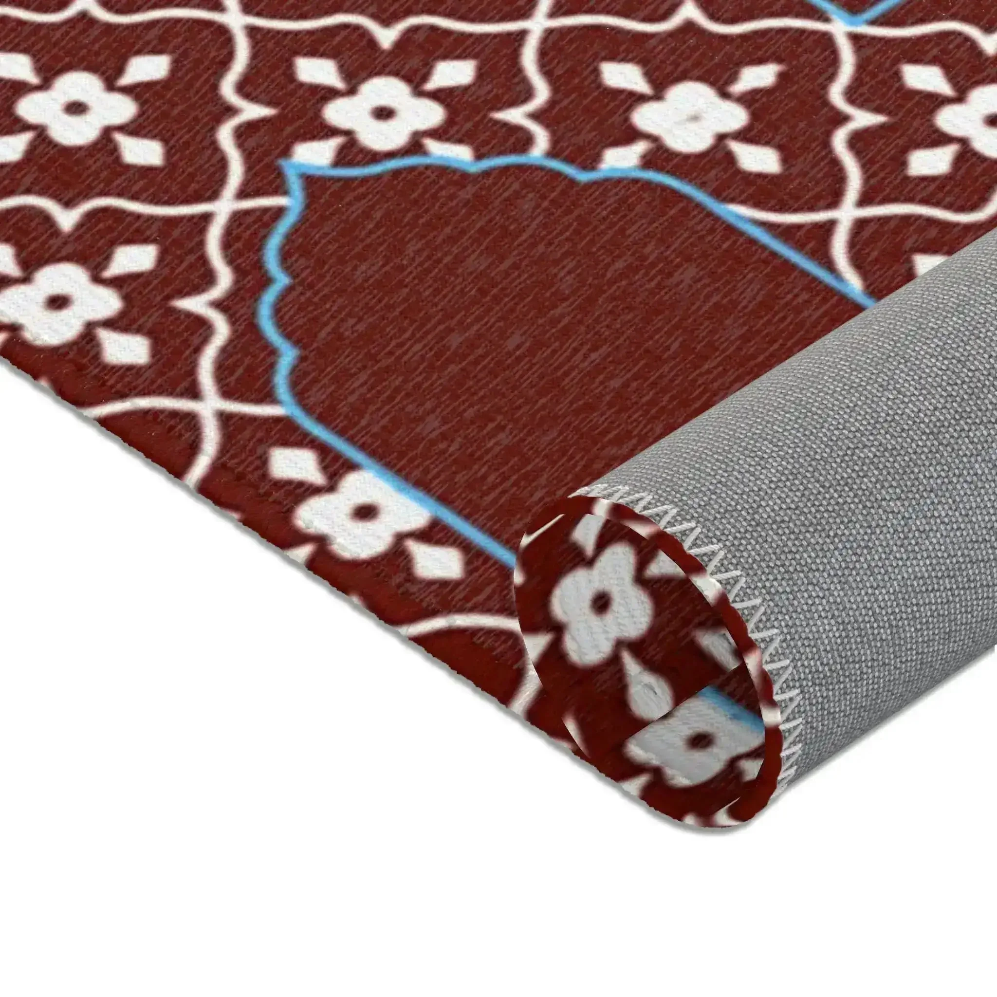 Crimson Archway Lattice Accent Rug - Image 9