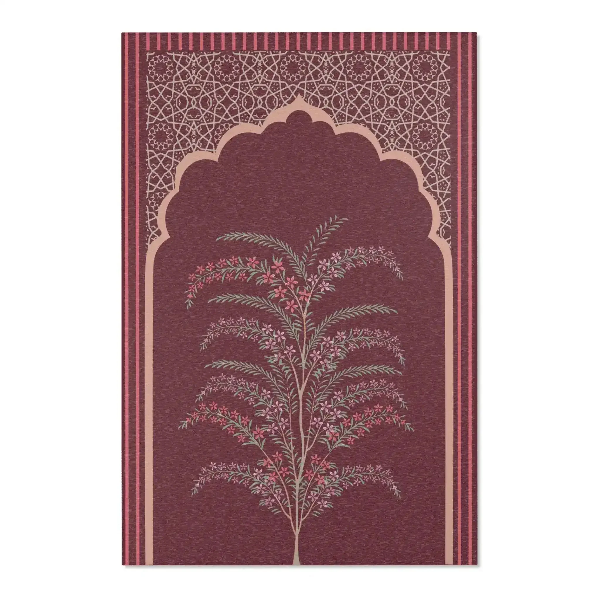 Crimson Bloom Arch Accent Rug - Image 3