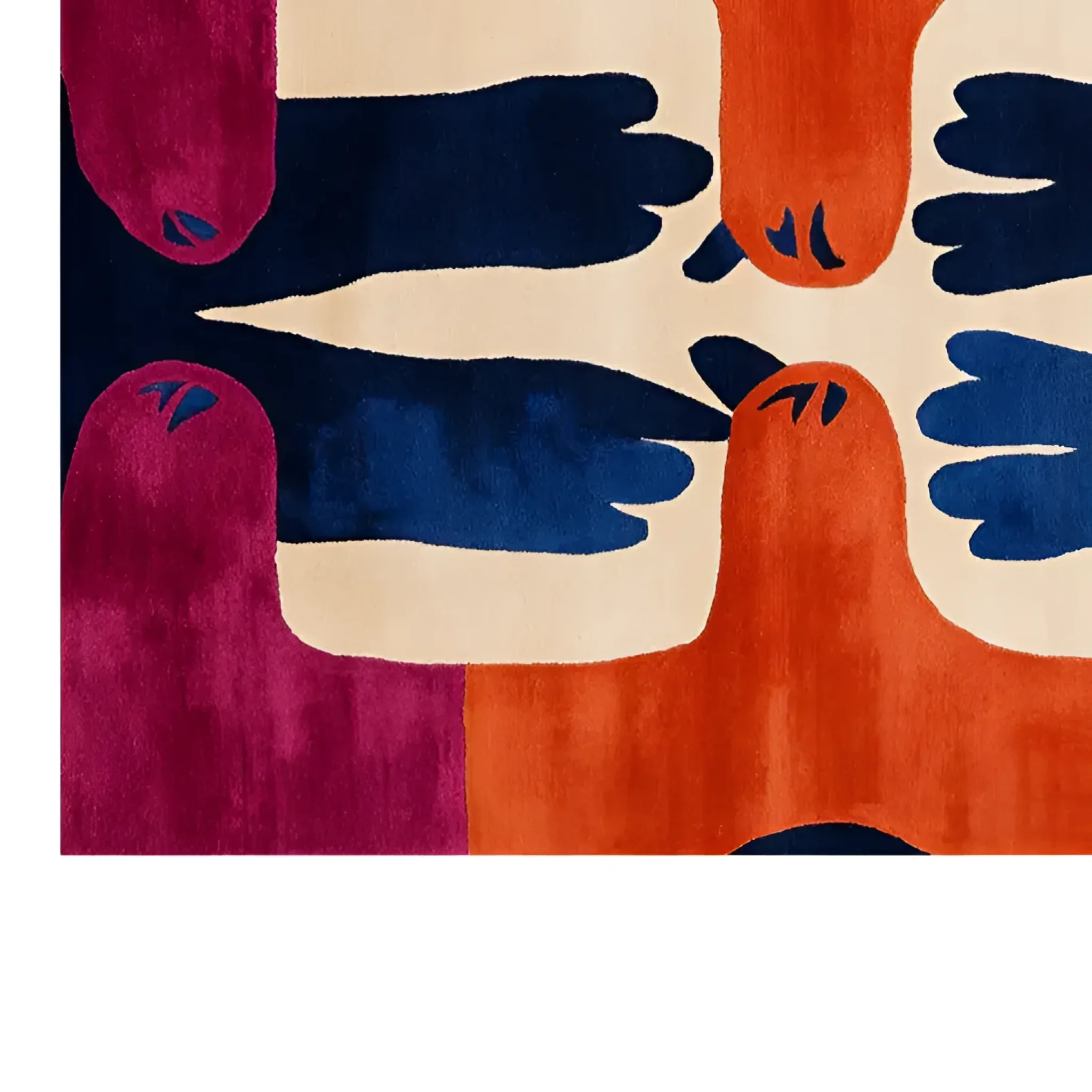Crimson Claw Convergence Hand Tufted Wool Rug - Image 4
