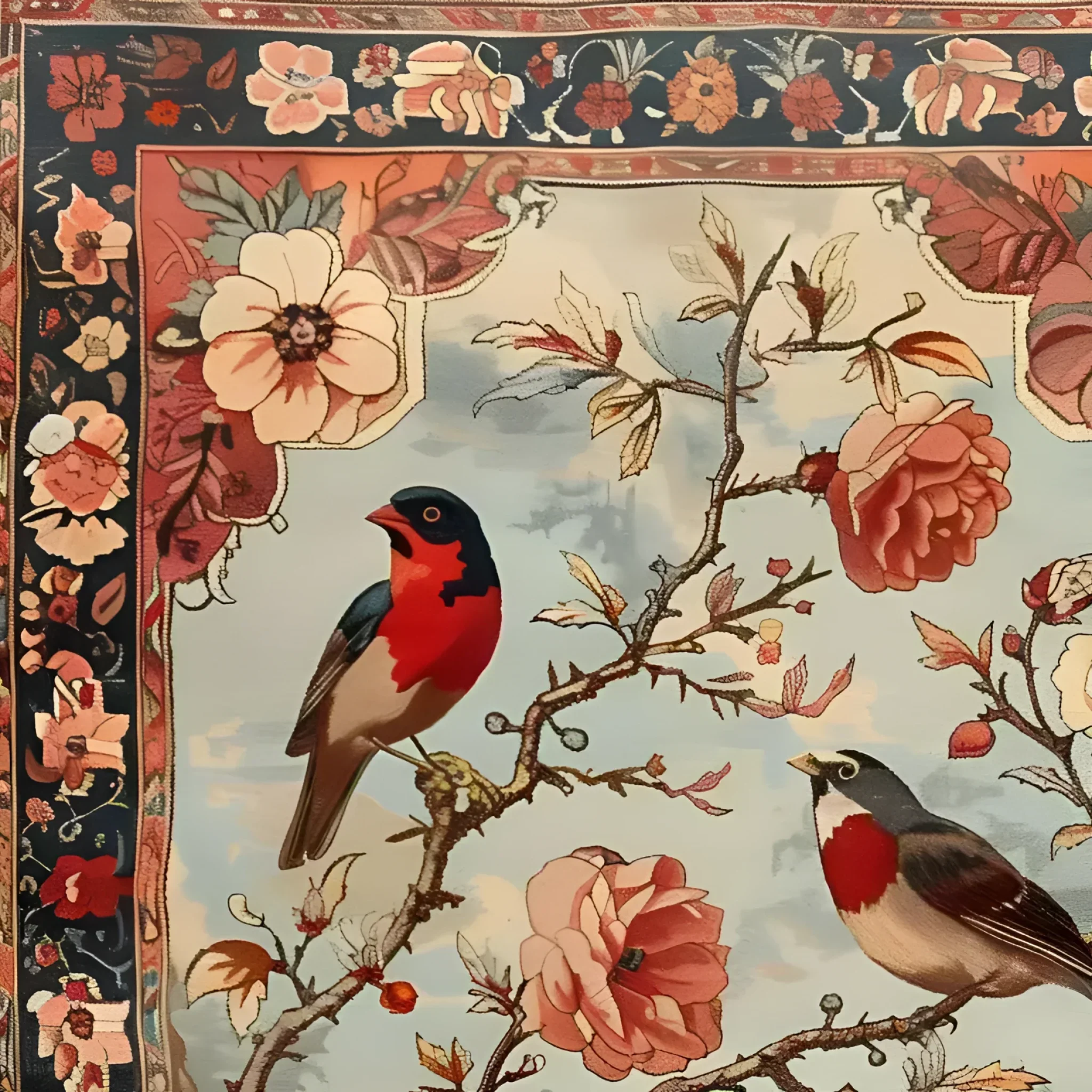 Crimson Companions Hand Knotted Area Rug - Image 5
