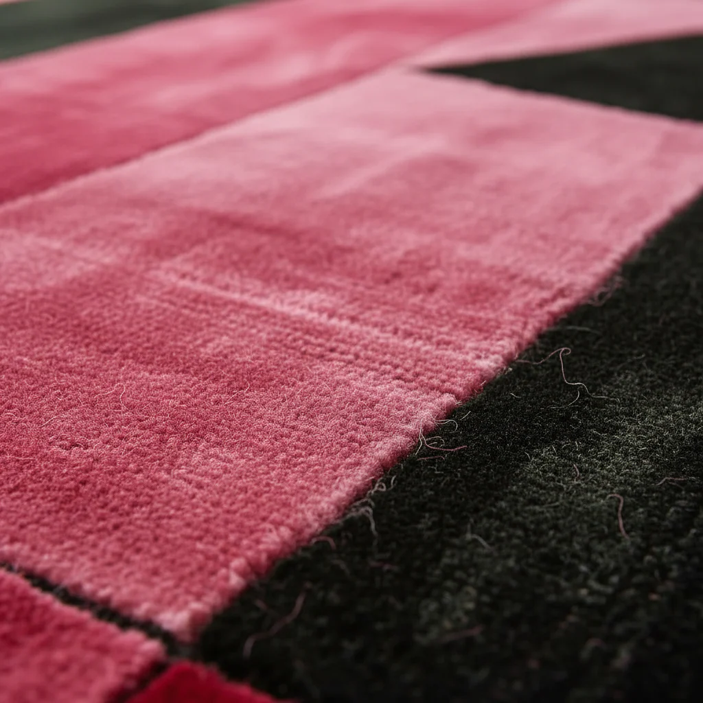 Crimson Grid Fold Hand Tufted Rug - Image 4