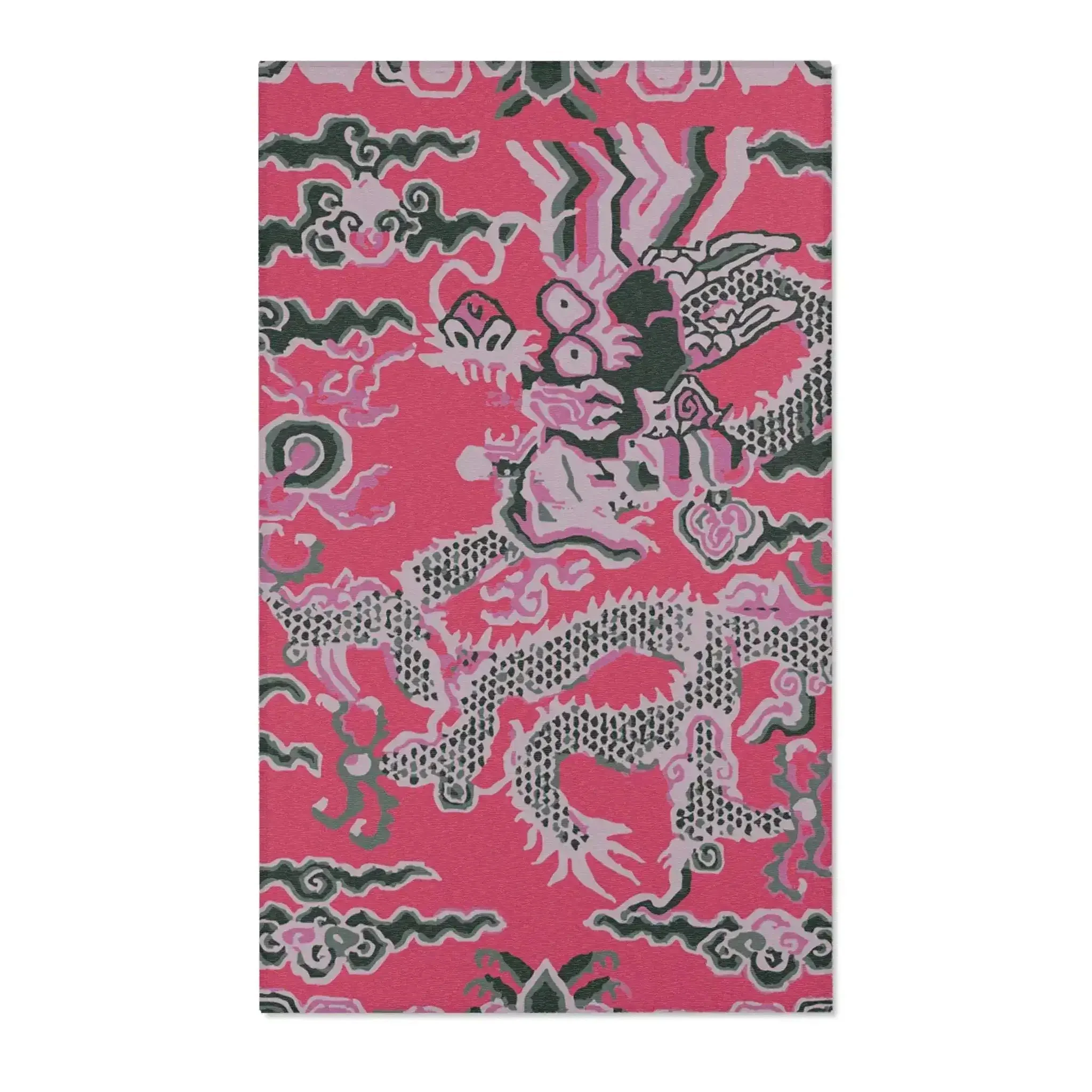 Crimson Imperial Dragon Accent Rug