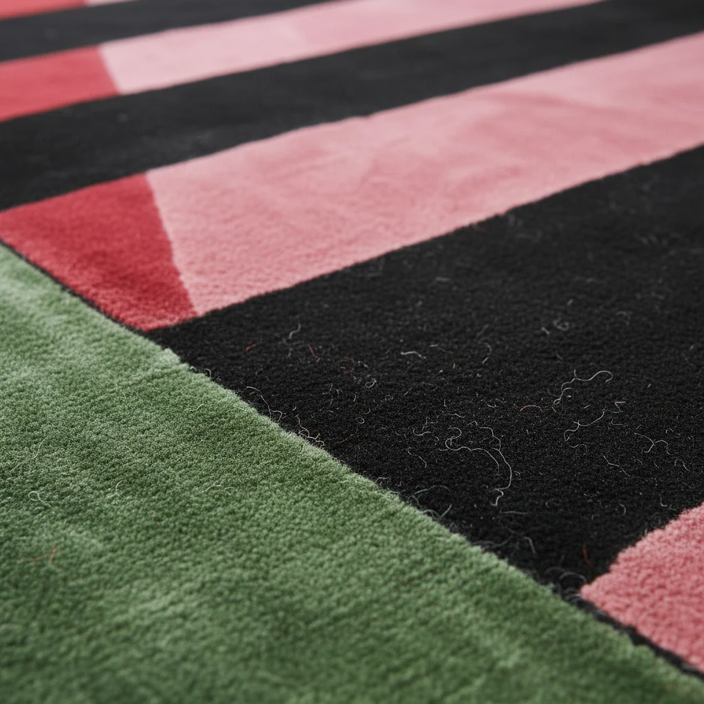 Crimson Shadow Columns Hand Tufted Rug - Image 6