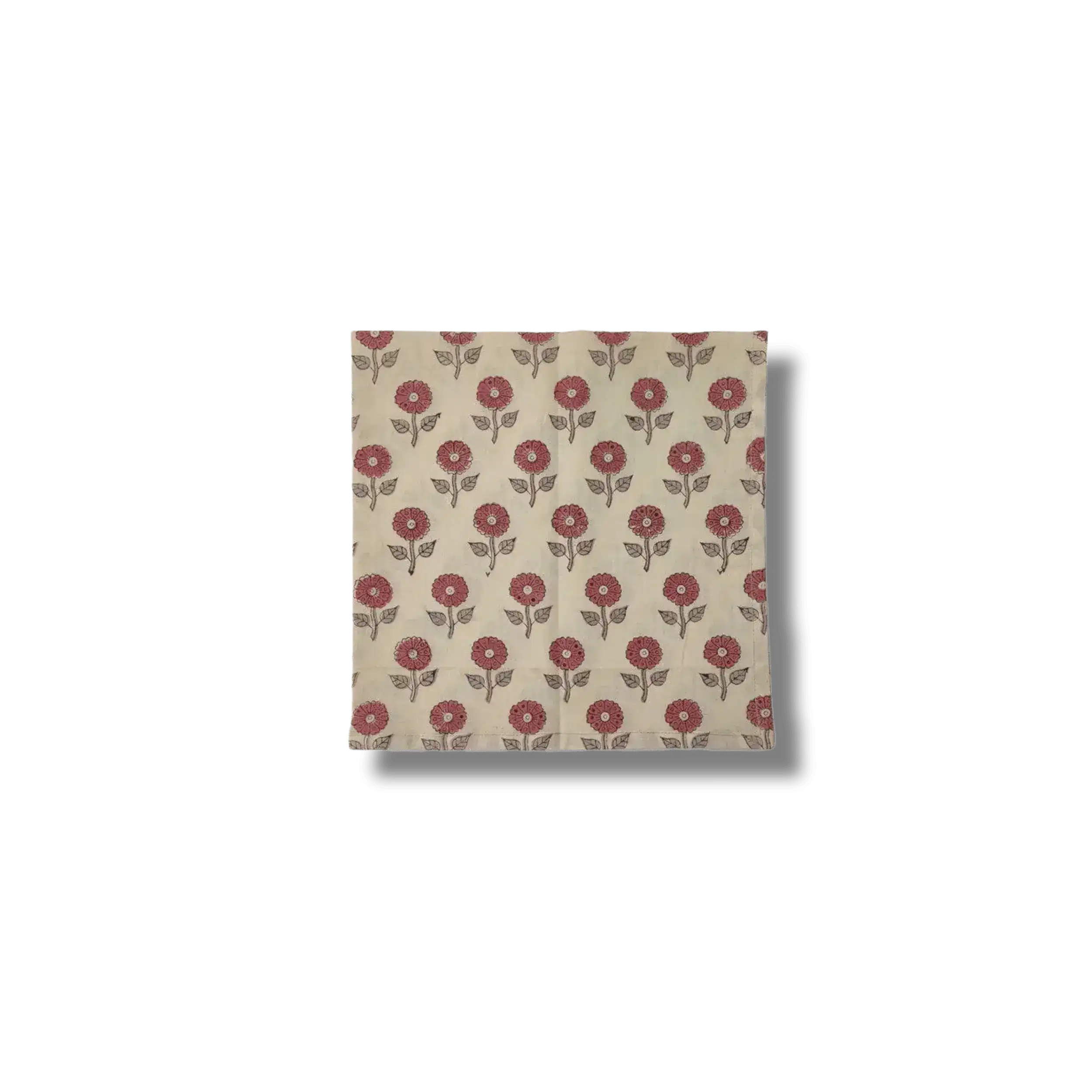 Daisy Block Printed Cotton Napkins - Image 7