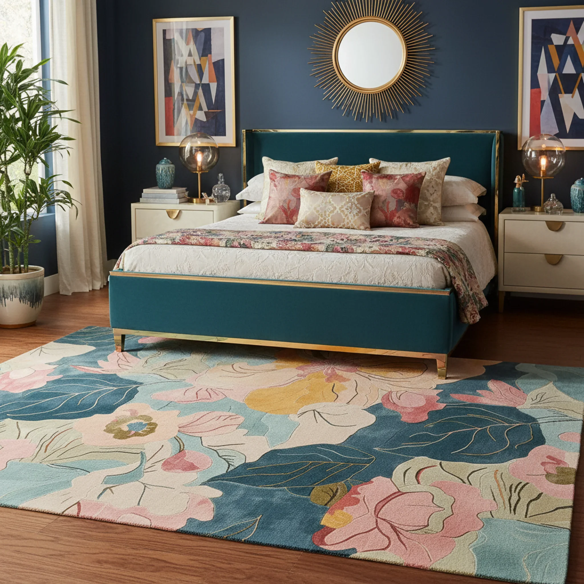 Dance of Petals Hand Tufted Rug - Image 2