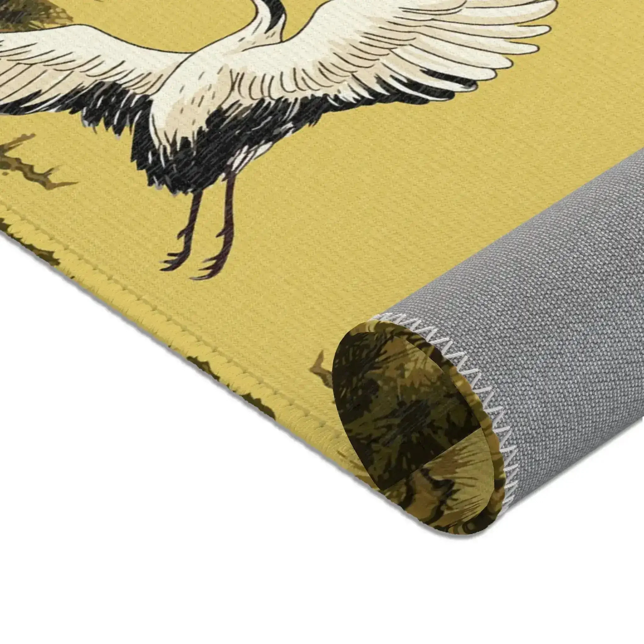 Dancing Cranes in Golden Grove Accent Rug - Image 7