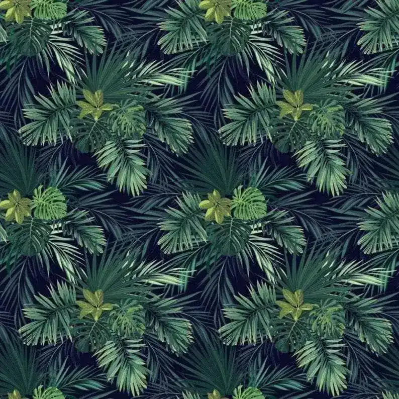 Dark Green Exotic Oversized Tropical Leaves Wallpaper - Image 4