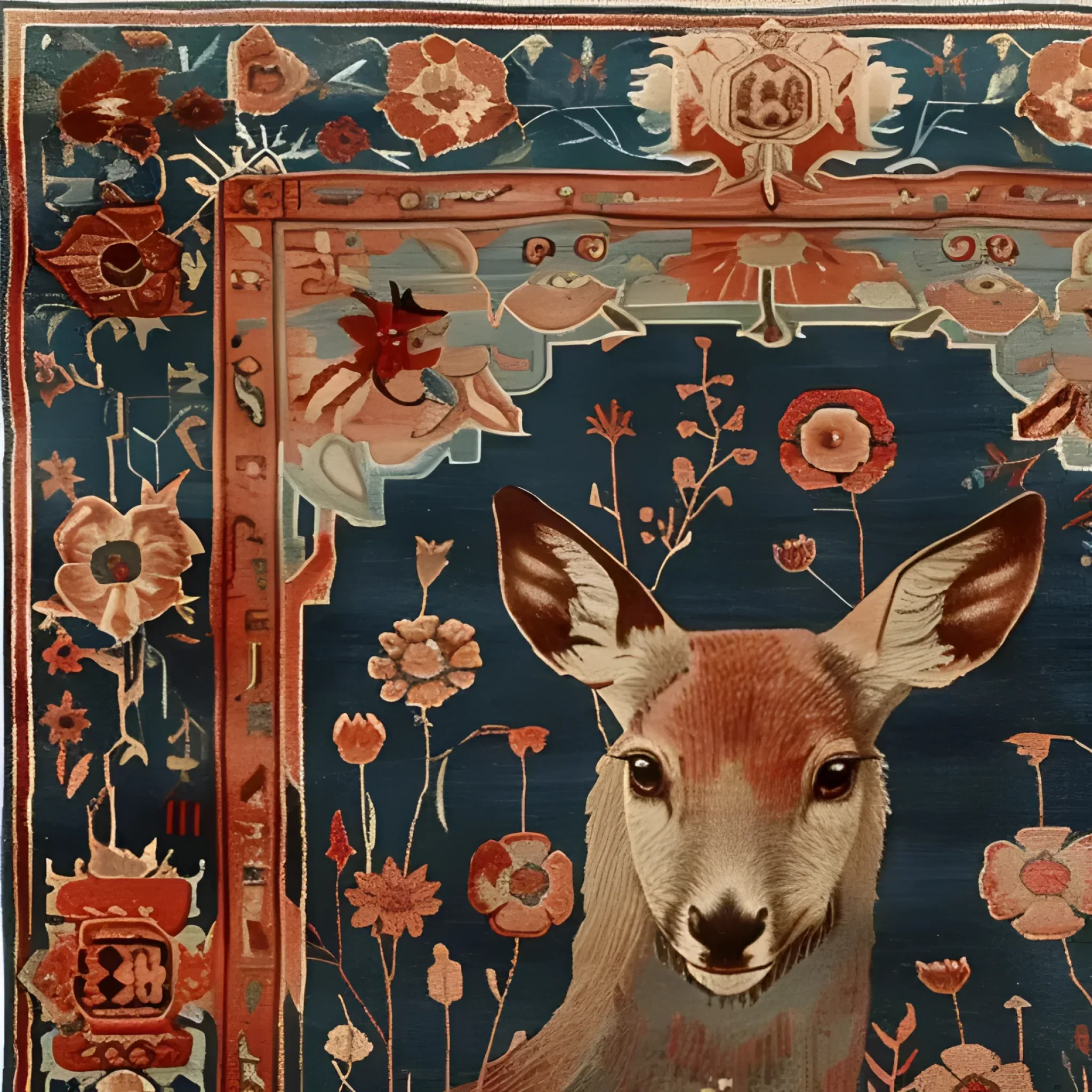 Deer in the Meadow Hand Knotted Area Rug - Image 5