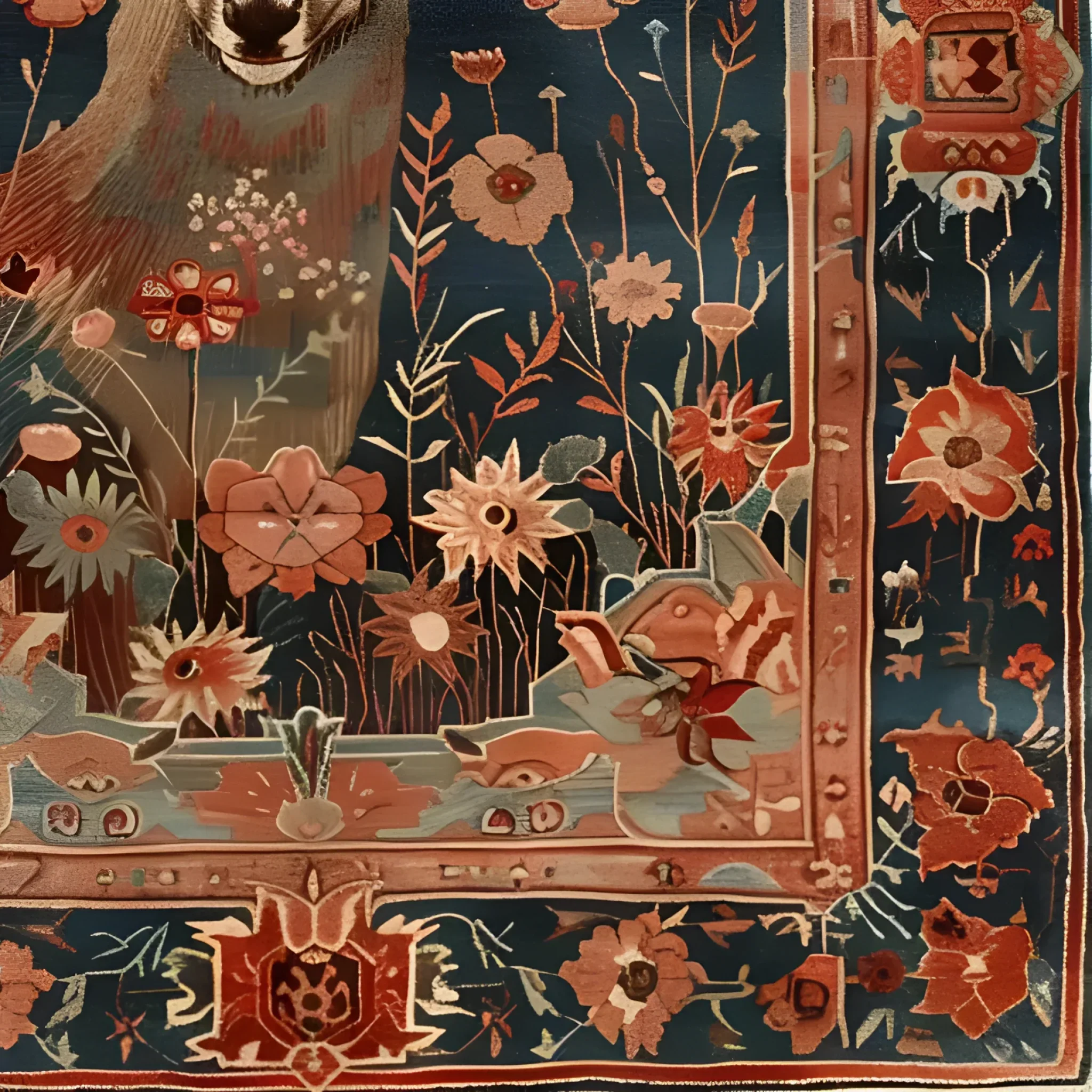 Deer in the Meadow Hand Knotted Area Rug - Image 6