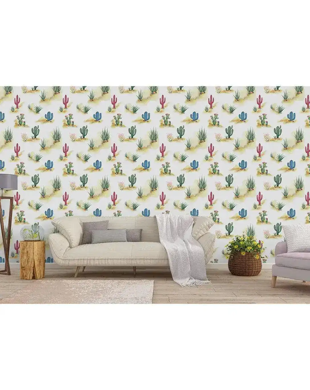 Desert Cactus Landscape Removable Wallpaper - Image 5
