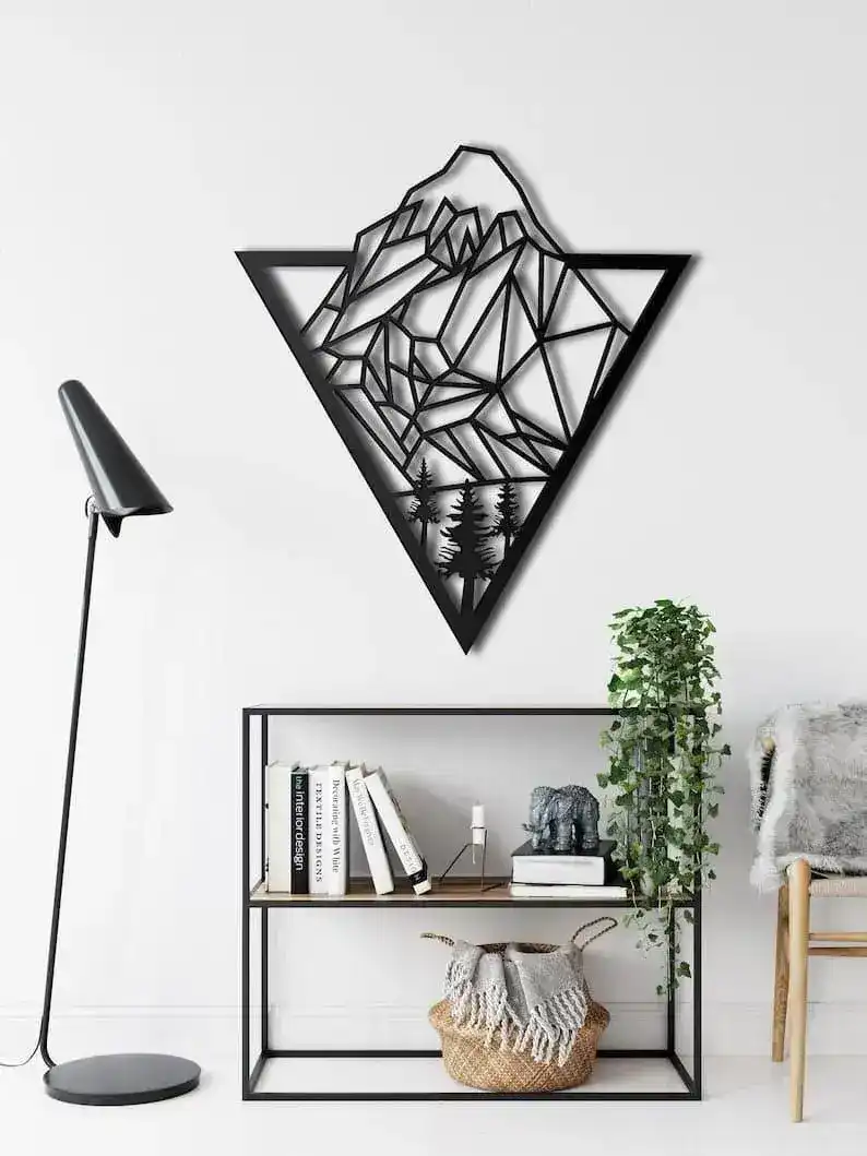 Diamond Mountain Peek Metal Wall Hanging Decor - Image 7