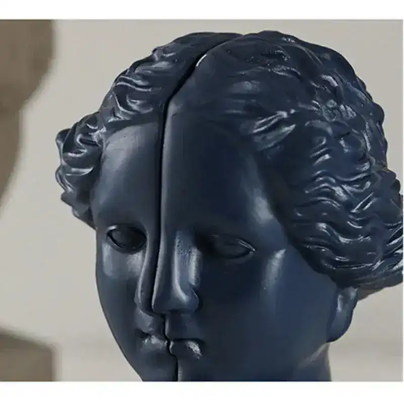 Diana the Huntress Resin Blue Bookends Statue - Image 4