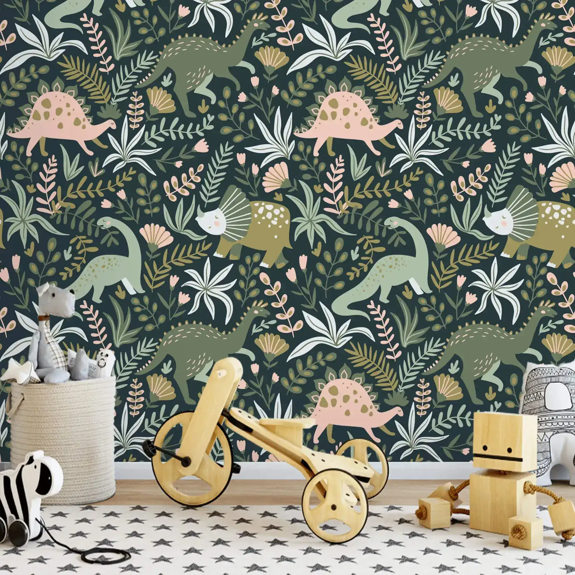 Dino Garden Oasis Wallpaper - Image 2