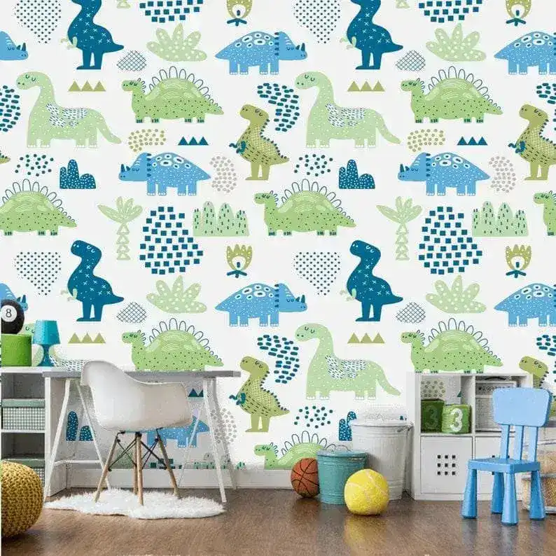Dinosaurs in the Park Nursery Wallpaper - Image 5