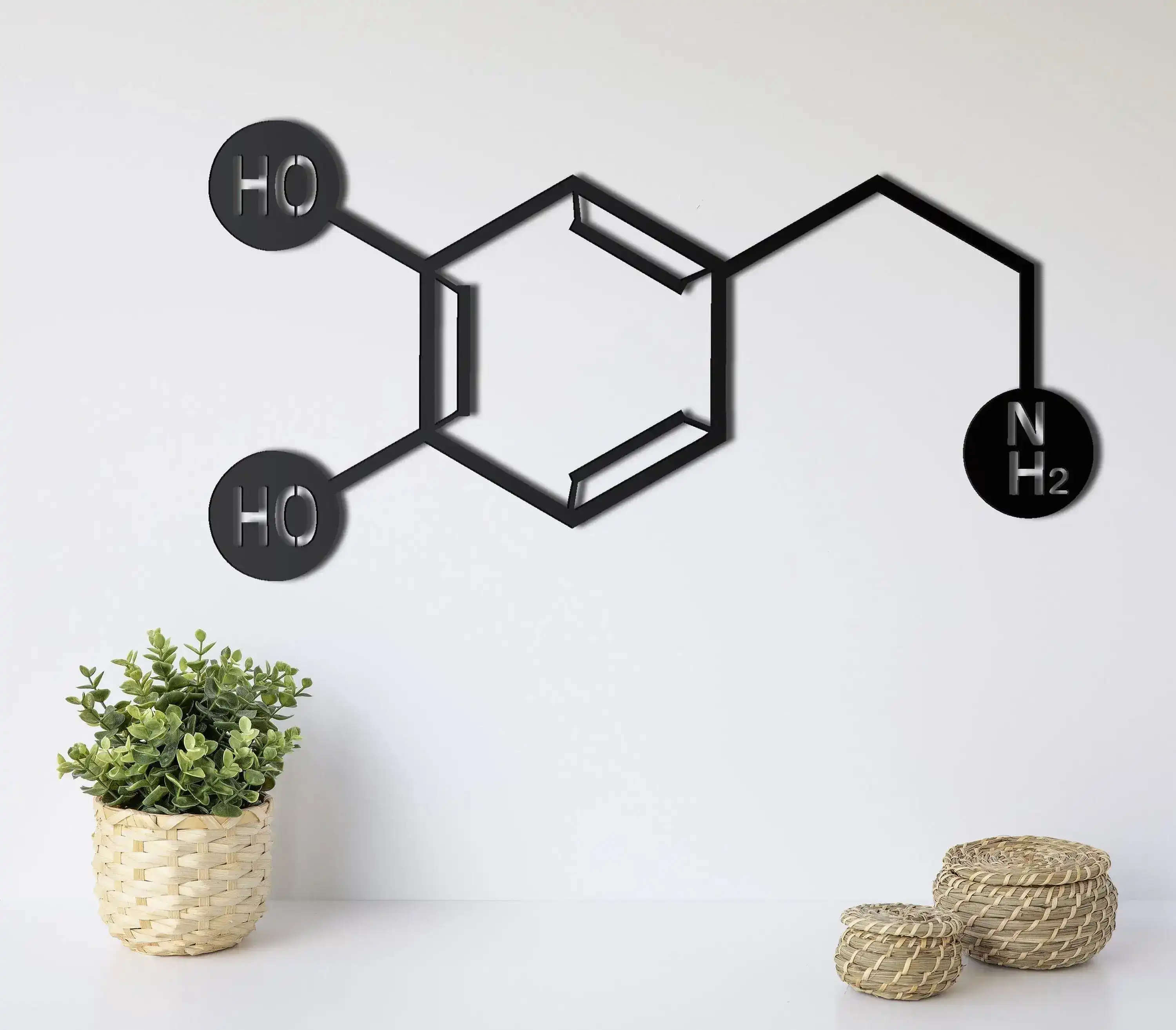 Dopamine Molecule Metal Wall Hanging Decor - Image 7