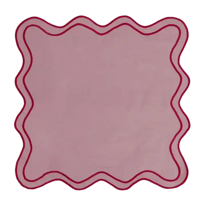 Double Scalloped Table Linen Napkins - Image 4
