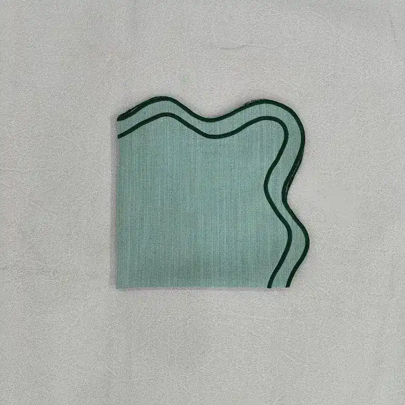 Double Scalloped Table Linen Napkins - Image 7