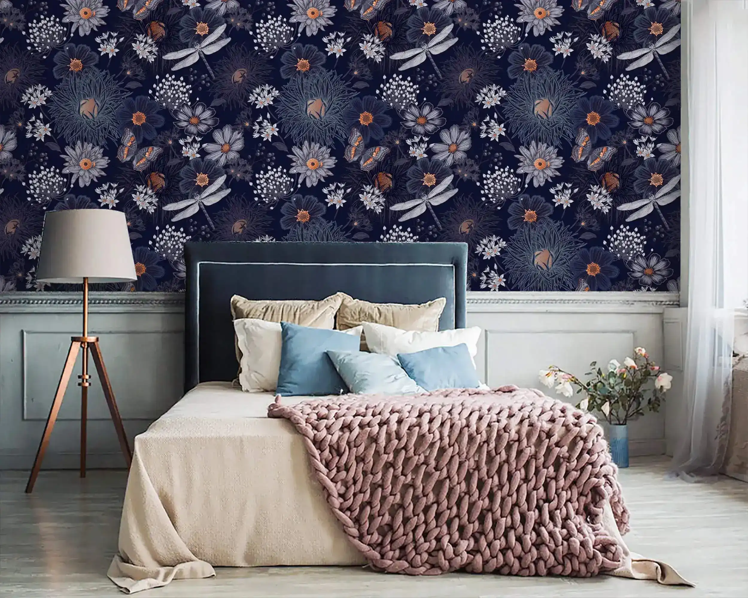 Dragonfly Ballet in Blossoms Wallpaper - Image 5