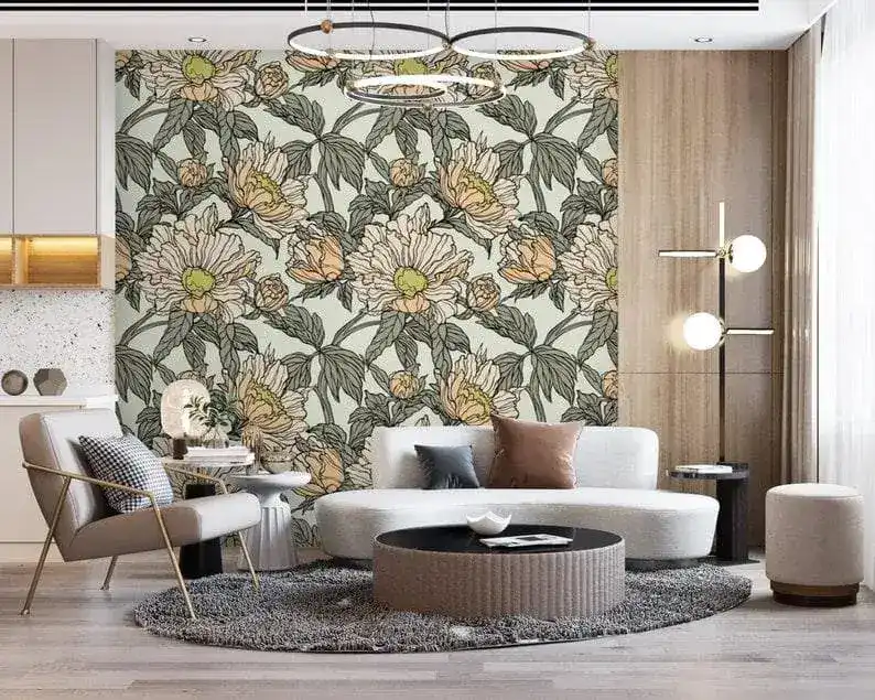 Dramatic Oversized Floral Wallpaper - Image 3