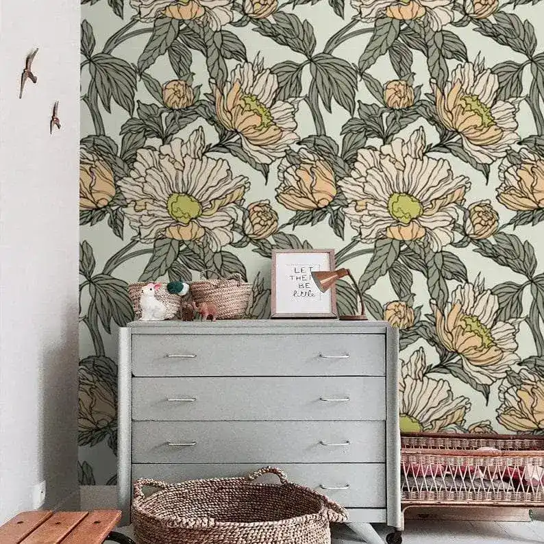 Dramatic Oversized Floral Wallpaper - Image 4