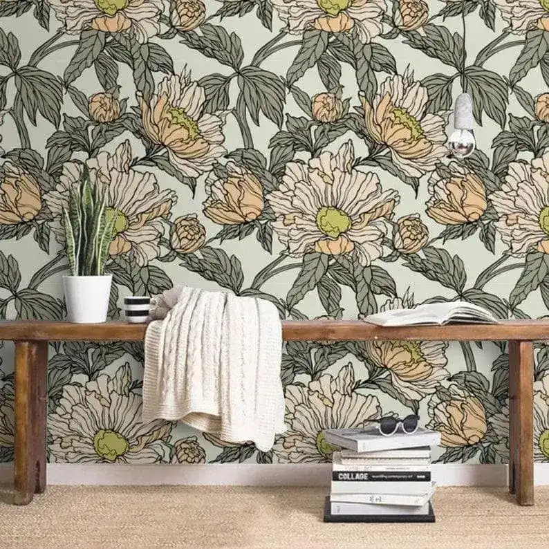 Dramatic Oversized Floral Wallpaper - Image 5