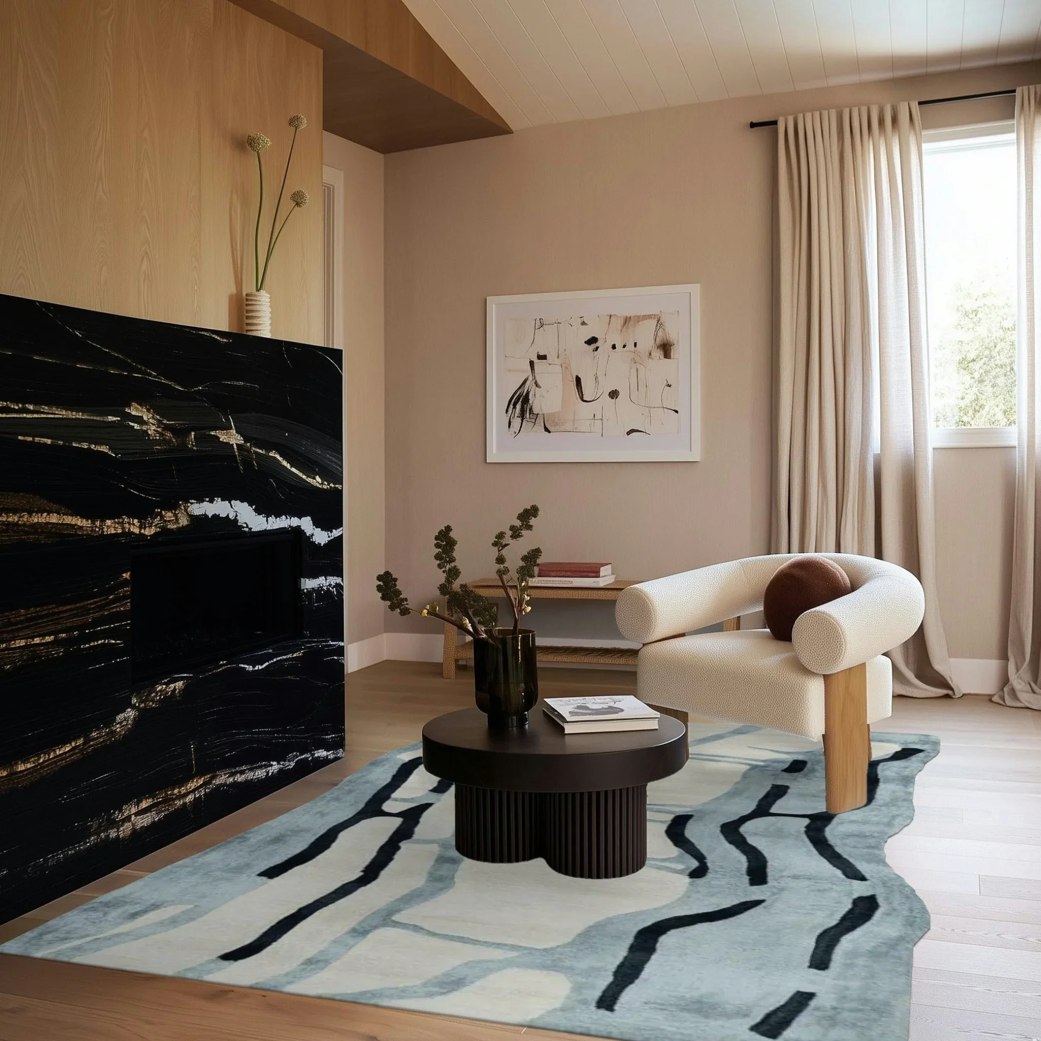 Drifting Lines Hand Tufted Rug - Image 13