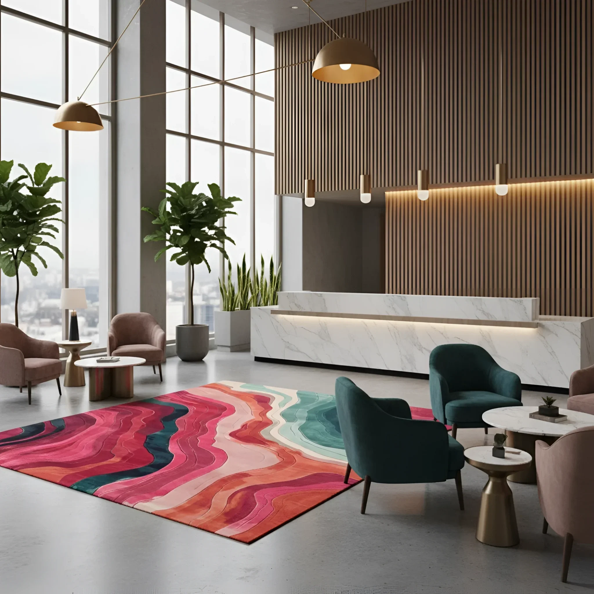 Echoes of Color Hand Tufted Rug - Image 3