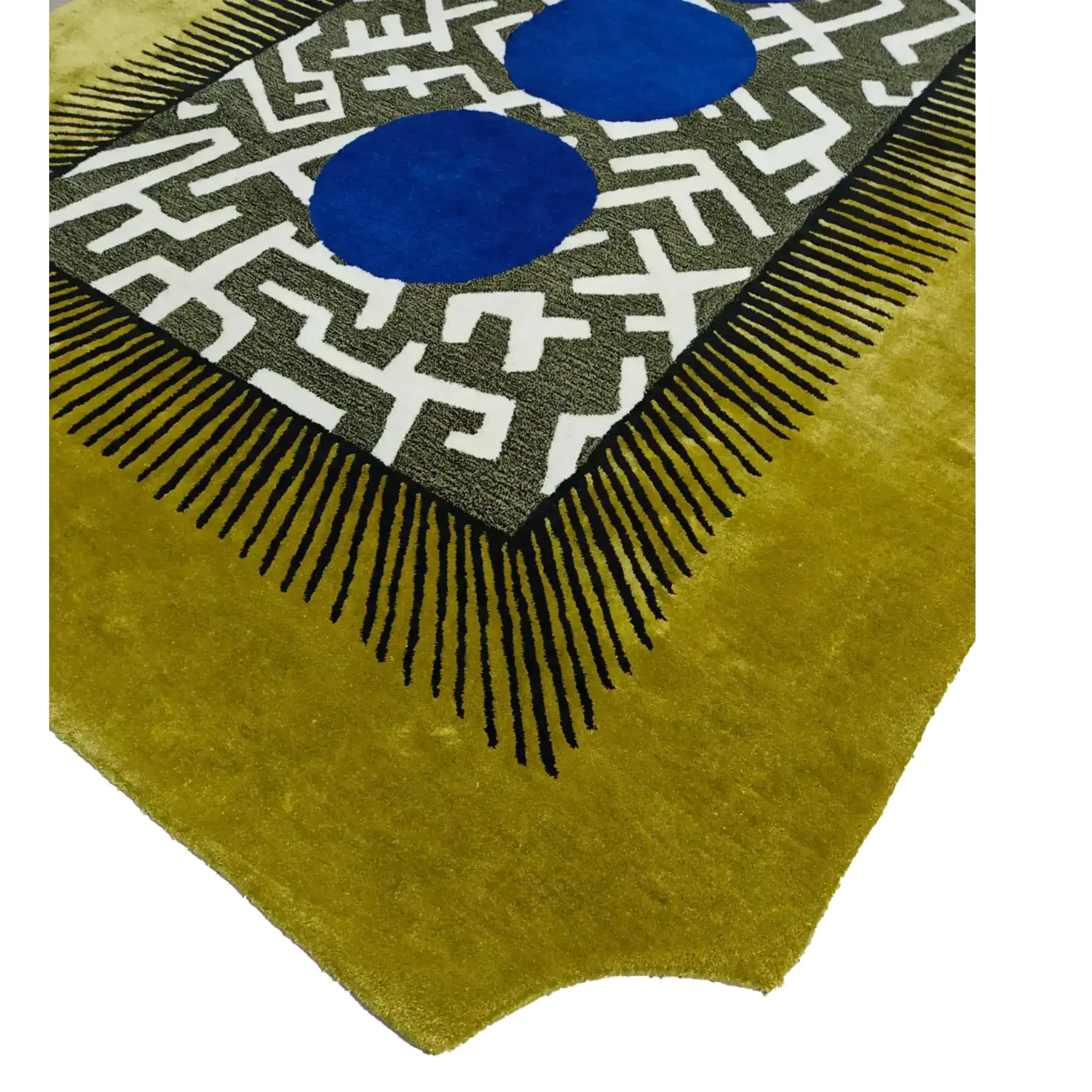 Edged Valley of the Suns Hand Tufted Wool Rug - Chartreuse - Image 3