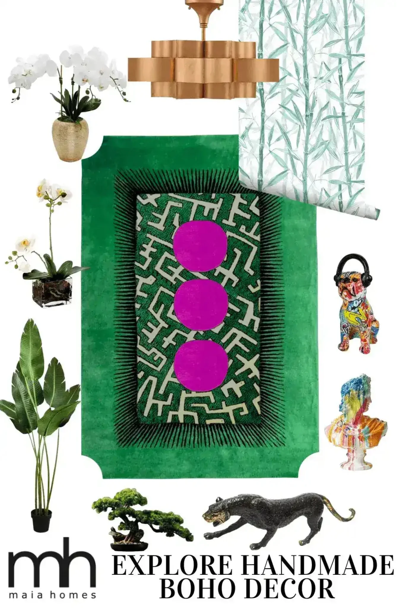 Edged Valley of the Suns Hand Tufted Wool Rug - Green - Image 10
