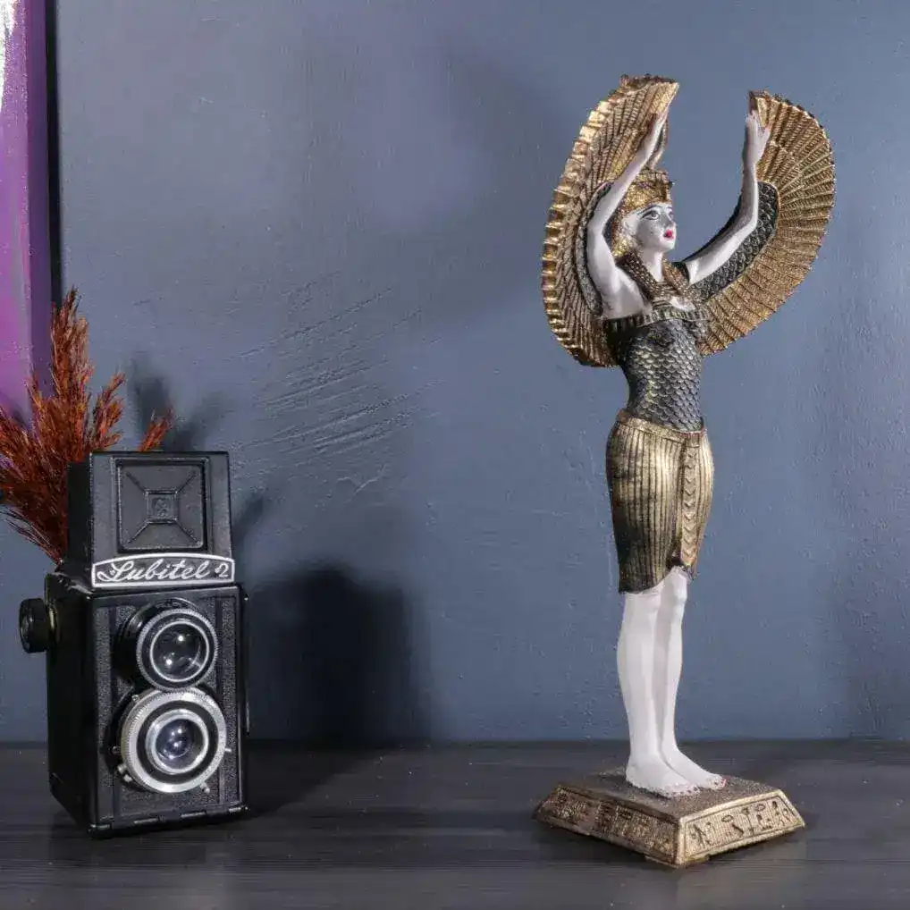 Egyptian Goddess Isis Standing Sculpture - Image 2